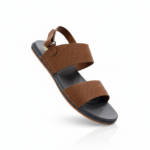 Grande Textured Leather Dual-Strap Sandals
